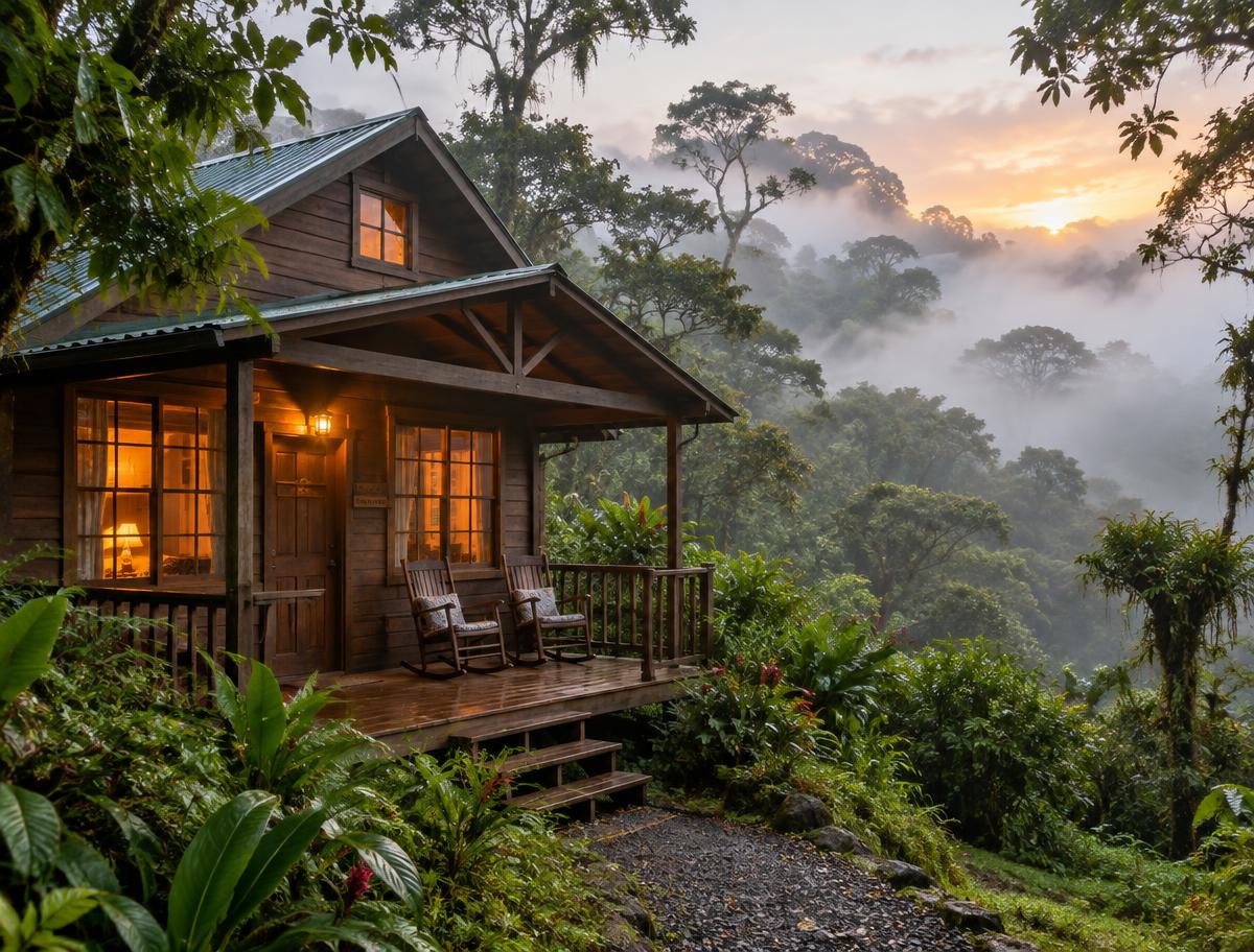 Cabaña en el bosque nuboso de Monteverde